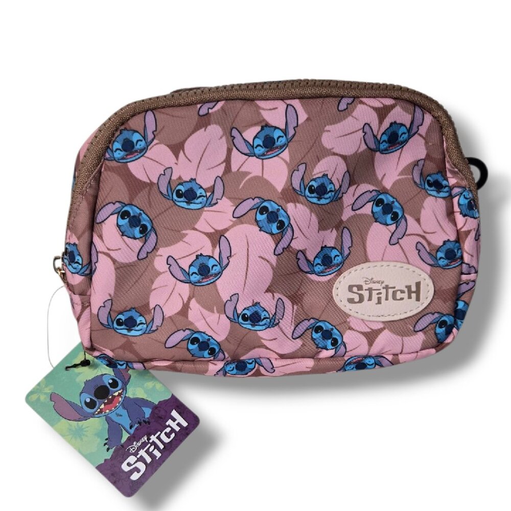 DISNEY Bioworld Lilo & Stitch Crossbody/ Waist bag Tan and Pink NWT